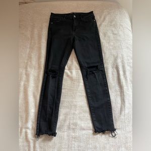 Just Black Denim black skinny jeans, size 28